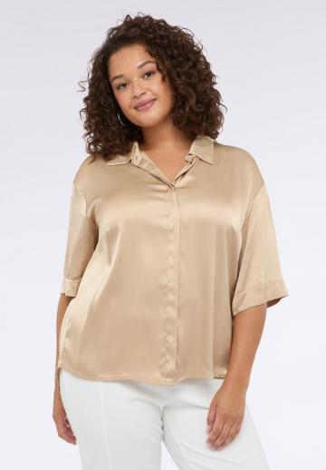 Атласная блузка