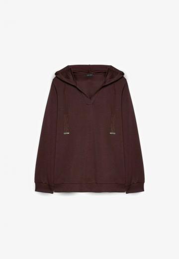 Пуловер с капюшоном