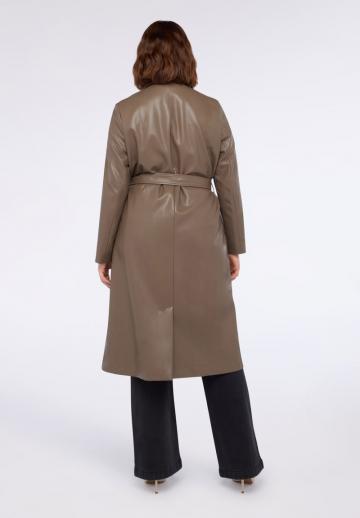 Пальто из искусственной кожи