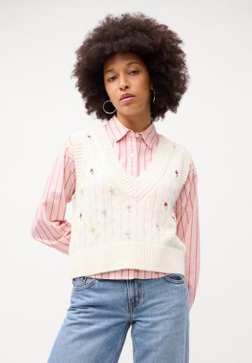 Пуловер без рукавов