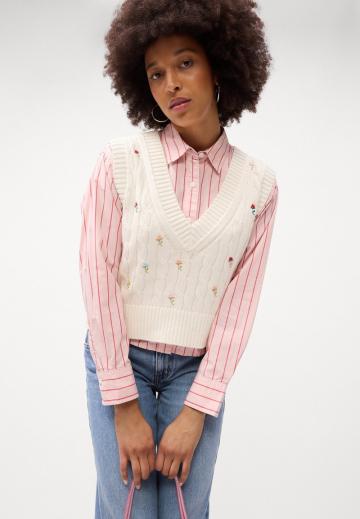 Пуловер без рукавов