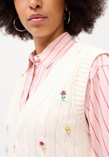 Пуловер без рукавов