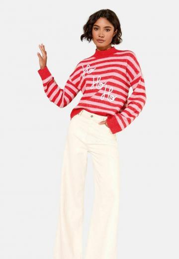 Пуловер в полоску