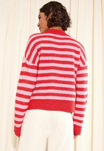 Пуловер в полоску