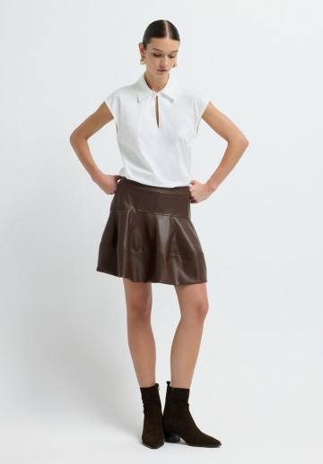 Кожаная юбка
