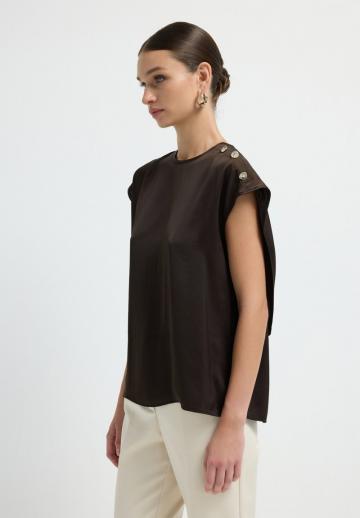 Атласная блузка