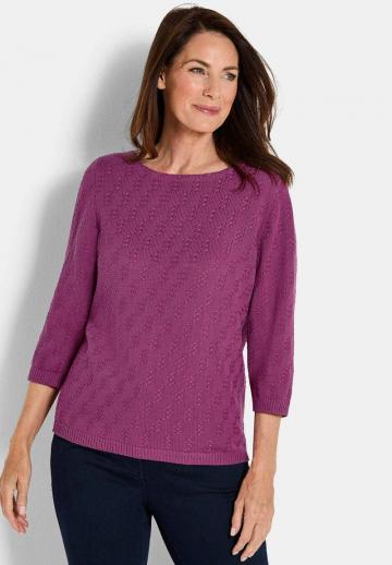 Пуловер с рукавом три четверти