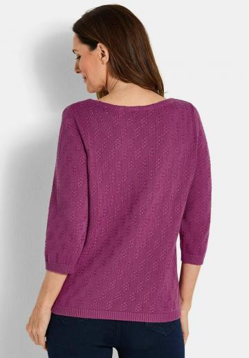 Пуловер с рукавом три четверти