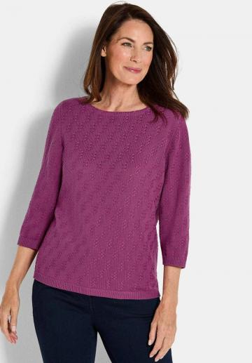 Пуловер с рукавом три четверти