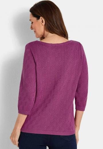 Пуловер с рукавом три четверти