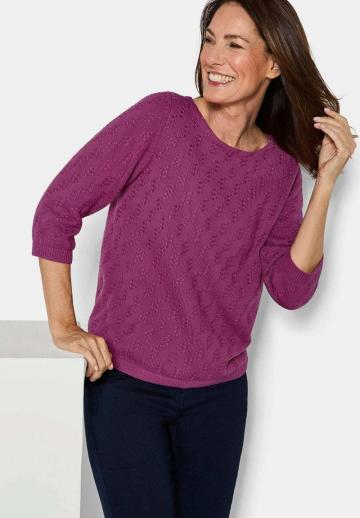 Пуловер с рукавом три четверти