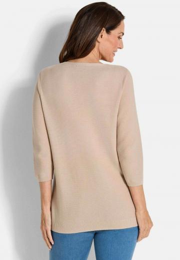 Пуловер с рукавом три четверти