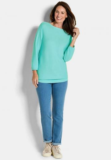 Пуловер с рукавом три четверти