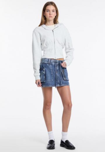 Юбка с накладными карманами