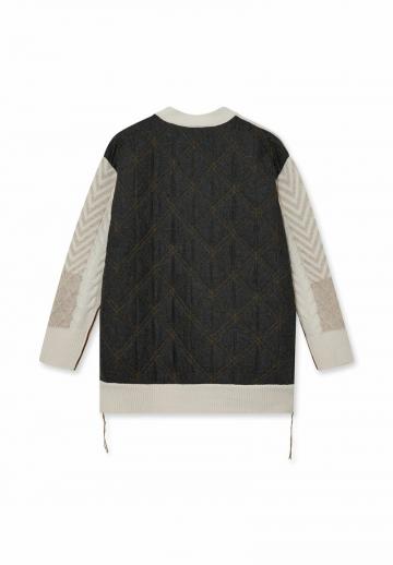 Жаккардовая вязаная кофта