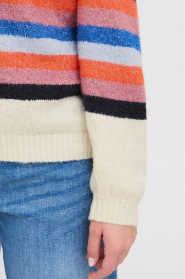 Пуловер в полоску
