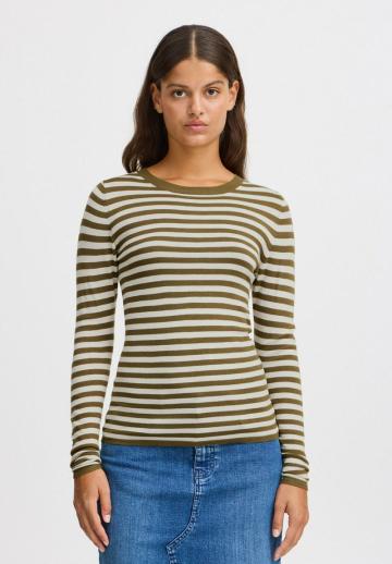 Пуловер в полоску