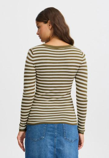Пуловер в полоску