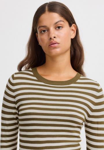 Пуловер в полоску