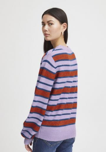 Пуловер в полоску