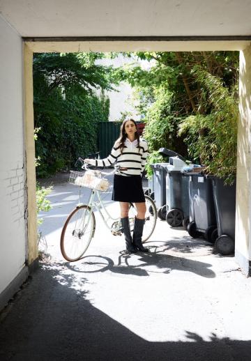 Пуловер в полоску