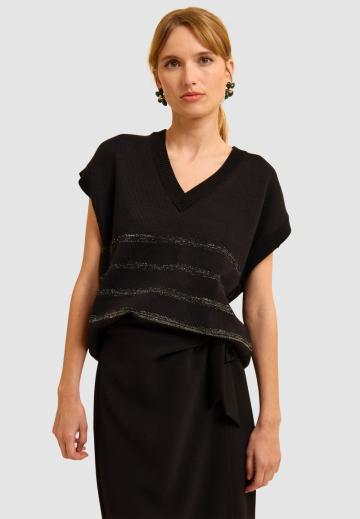 Пуловер с коротким рукавом