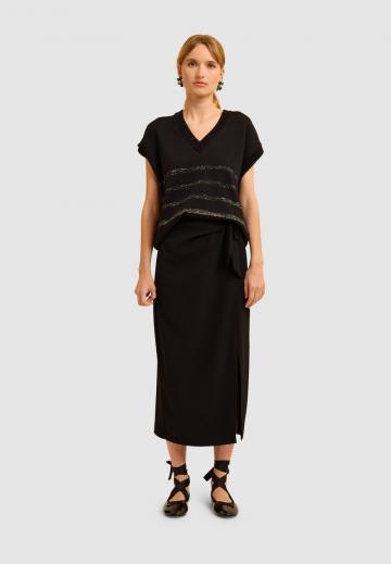 Пуловер с коротким рукавом