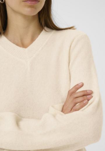 Пуловер с вырезом V