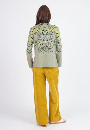 Жаккардовая вязаная кофта