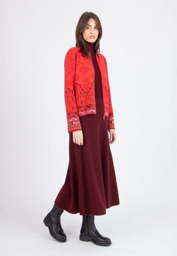 Жаккардовая вязаная кофта