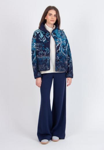 Жаккардовая вязаная кофта