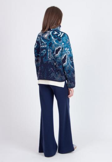 Жаккардовая вязаная кофта
