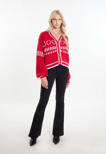 Жаккардовая вязаная кофта