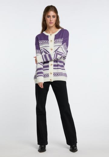 Жаккардовая вязаная кофта