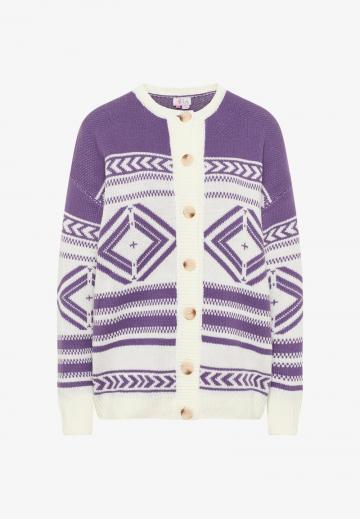 Жаккардовая вязаная кофта
