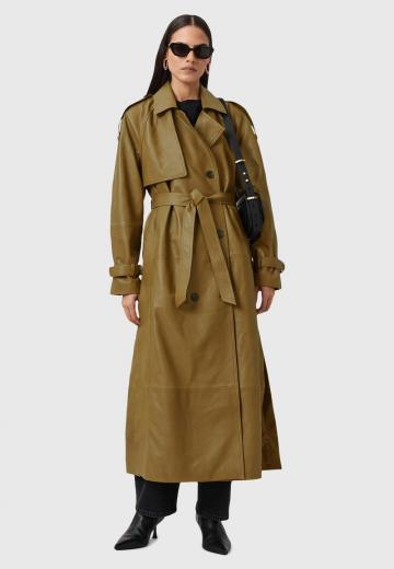 Кожаное пальто