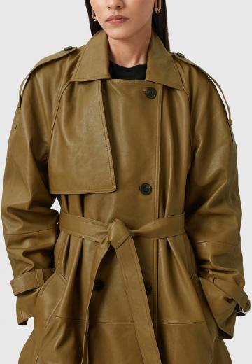 Кожаное пальто