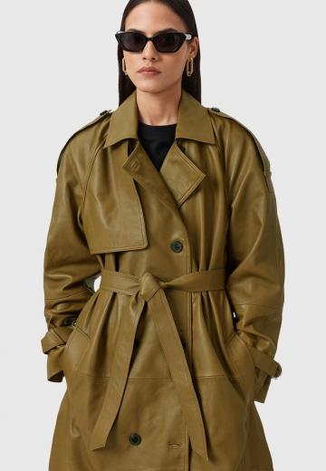 Кожаное пальто