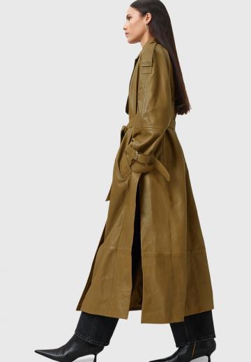 Кожаное пальто