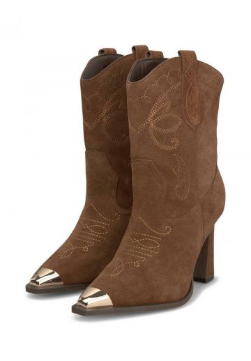 Полусапожки на высоком каблуке