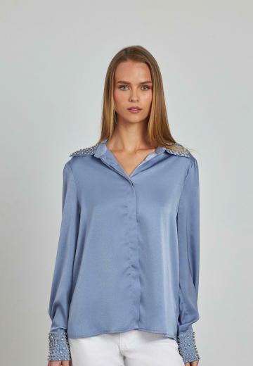 Атласная блузка