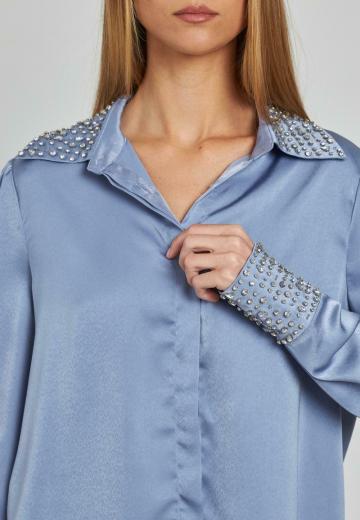 Атласная блузка