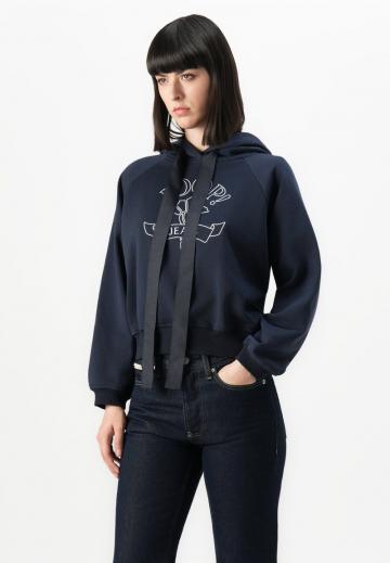 Пуловер с капюшоном