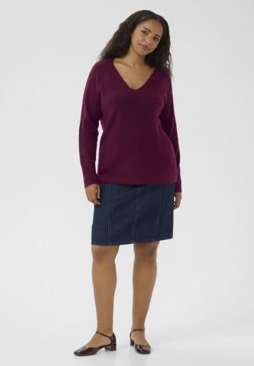 Пуловер с вырезом V