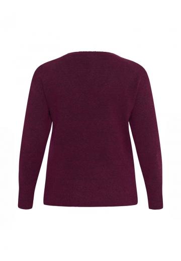 Пуловер с вырезом V