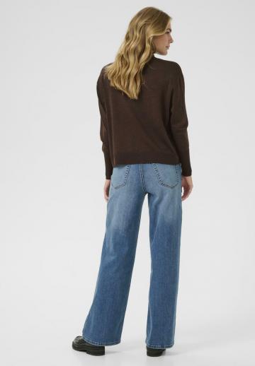 Пуловер с воротником поло