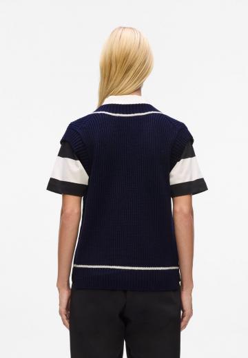 Пуловер с коротким рукавом