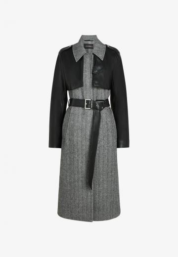 Пальто из искусственной кожи