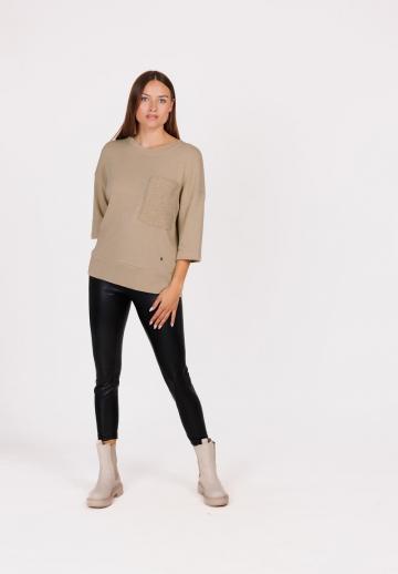 Пуловер с рукавом три четверти