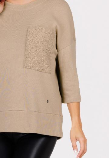 Пуловер с рукавом три четверти